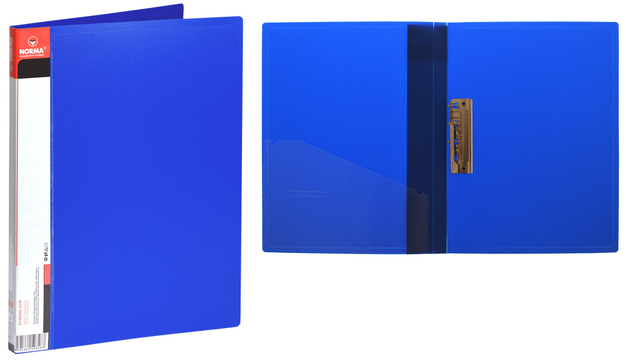 Папка з притиском NORMA (5034-12N), 700 мкм, A4, 200 аркушів, синя